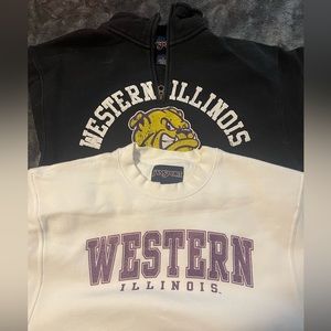 Western Illinois University crewneck/quarter zip sweatshirt